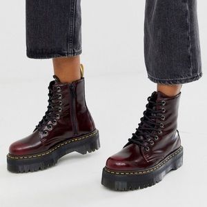 COPY - Dr. Martens Burgundy Jadon li Platform Boots